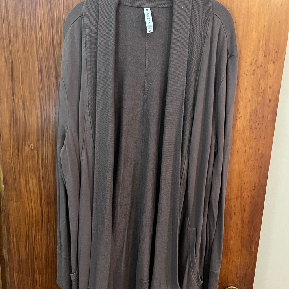 Athleta Brown Open Front Cardigan